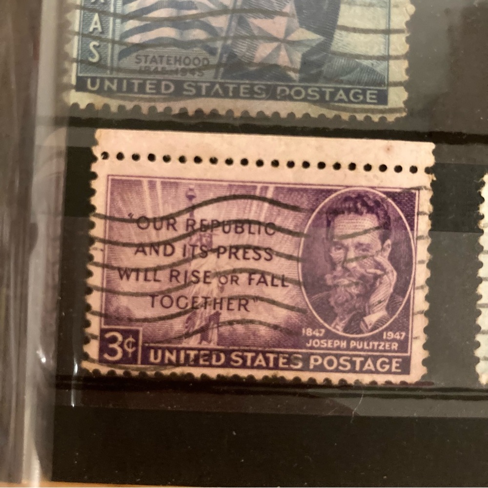 1940s Vintage Stamp Collection Page Ephemera US Stamps WWII Collectibles - Picture 13 of 15